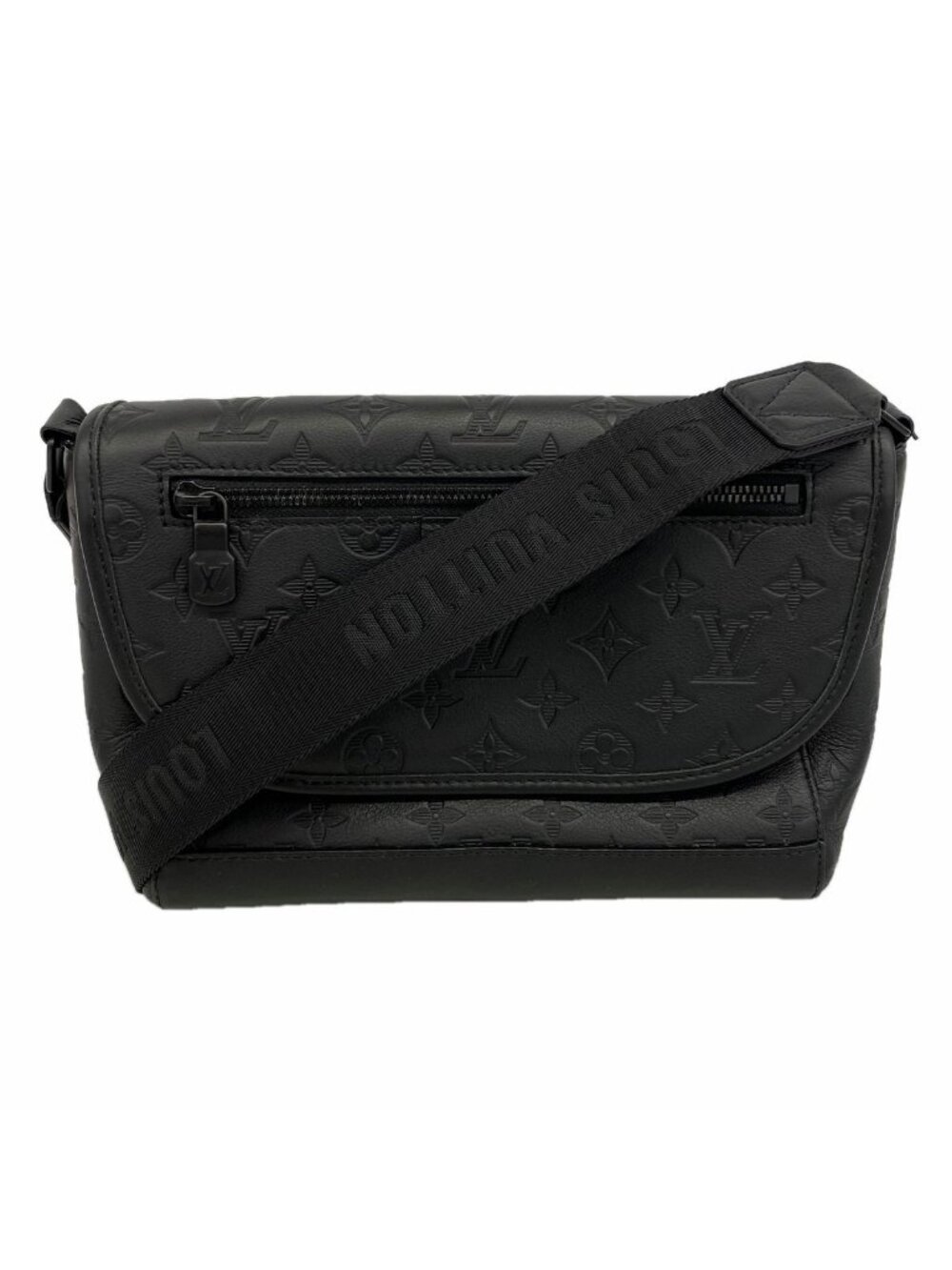 Louis Vuitton Shoulder Bag Monogram Shadow Pulse Messenger Black